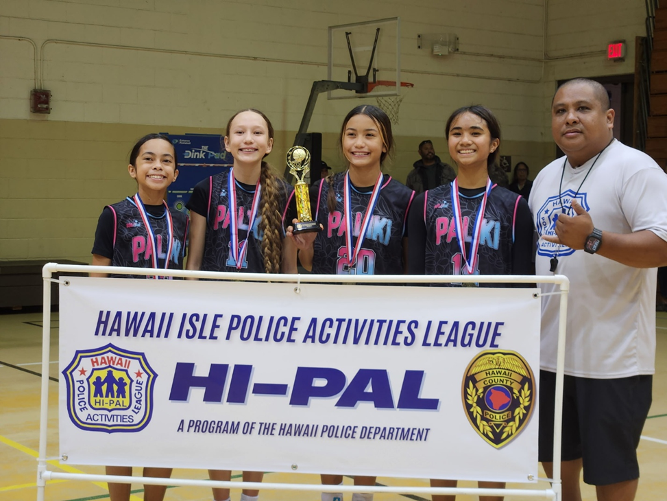 12 & Under Age Group Champions PALIKI Alana Quitugua-Catrett, Joezee Roxburgh-Salvador Leahi Cazimero & Harmony Fernandez