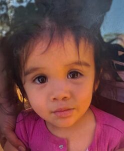 2 year-old Nuvia Marquez has brown hair and eyes.