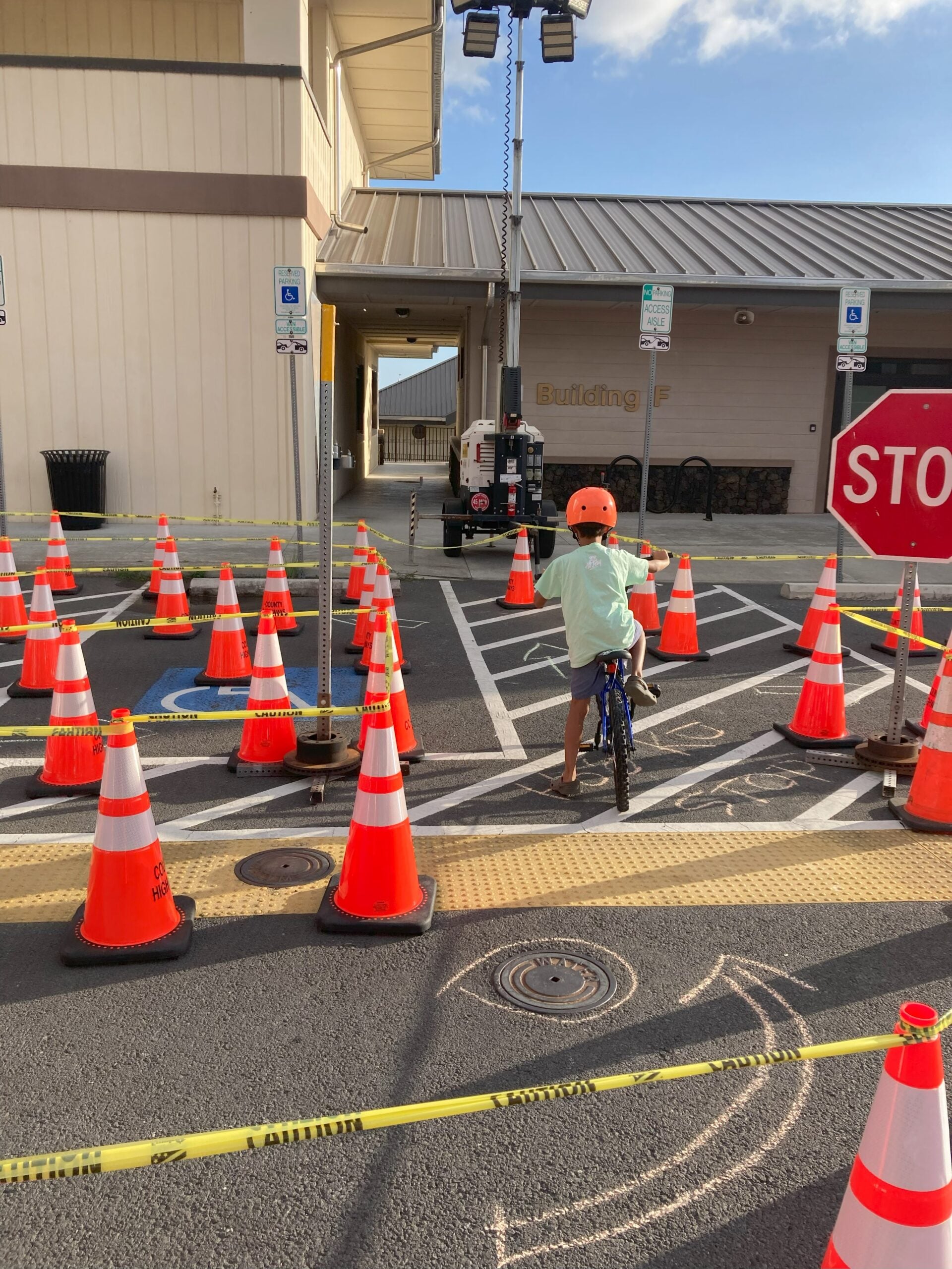 Young boy riding bike on 2025 Trek the Trail Bike course.