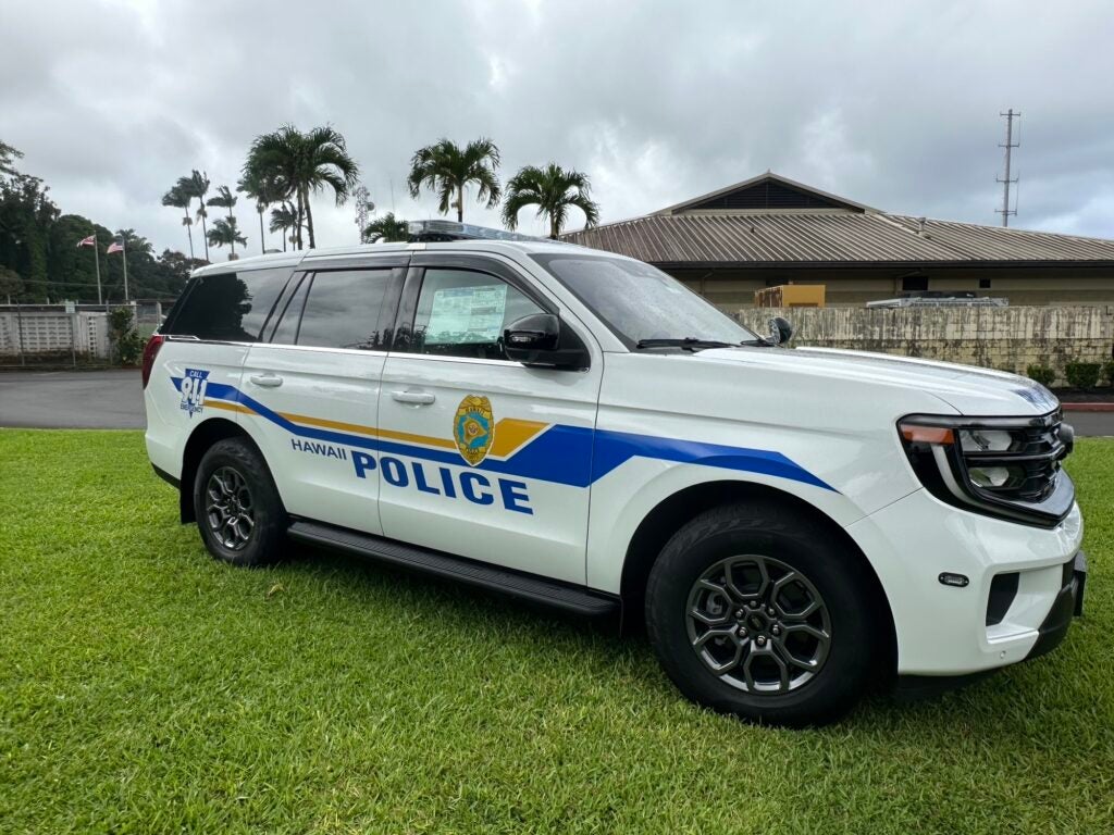 2025 new police SUV passenger side view.
