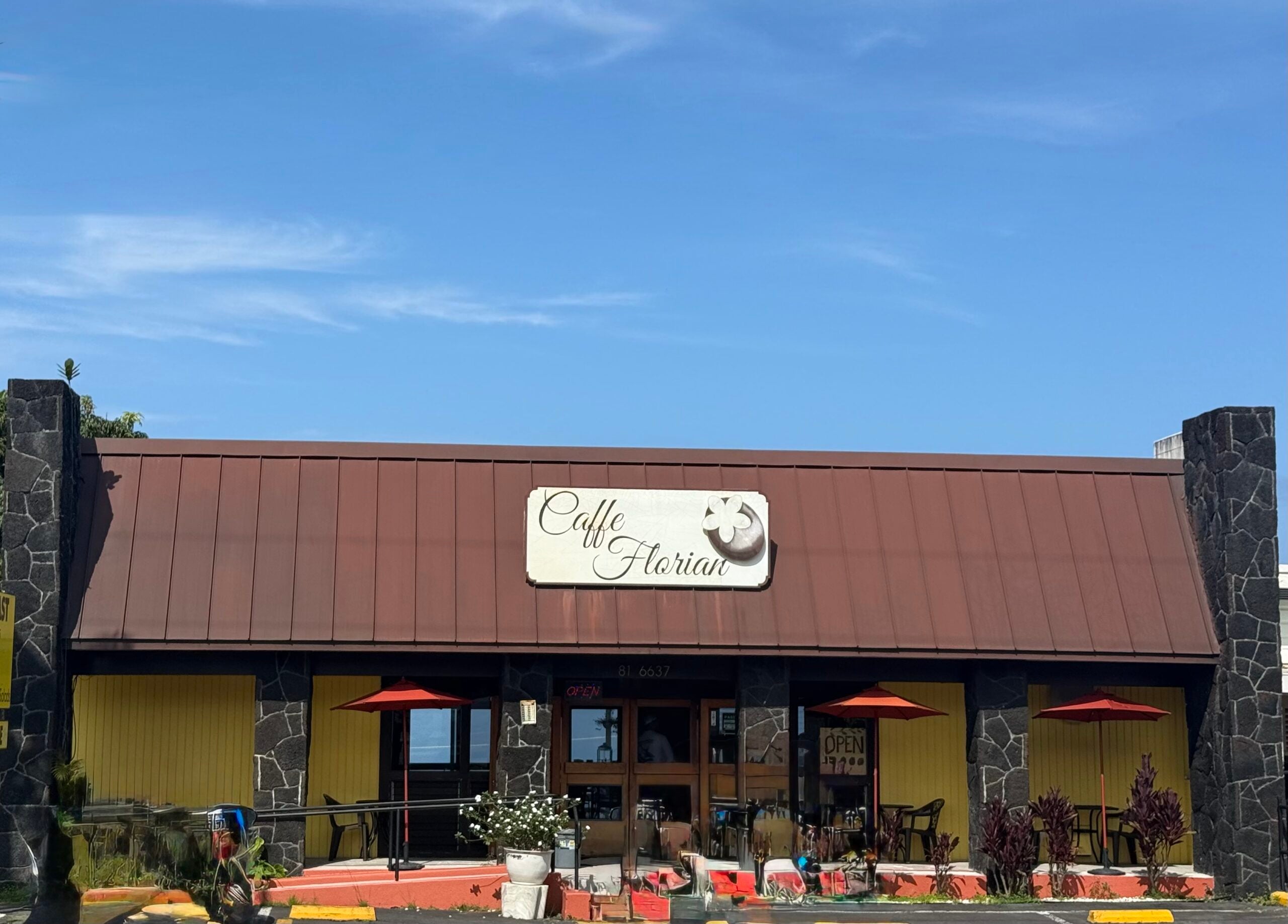 Caffe Florian sign on side of business.