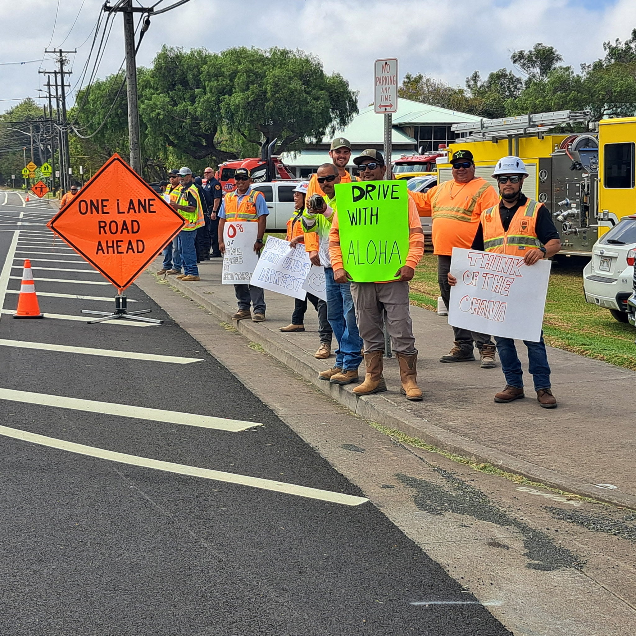 Heal Our Highways sign wavers