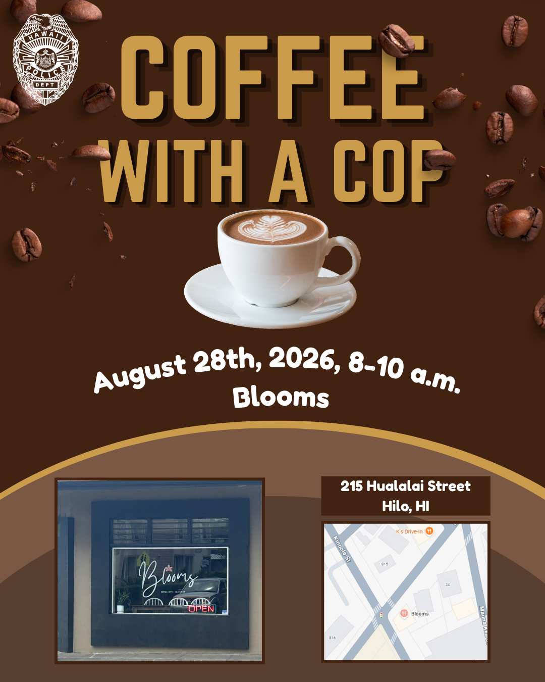 Hilo Coffee With a Cop flyer