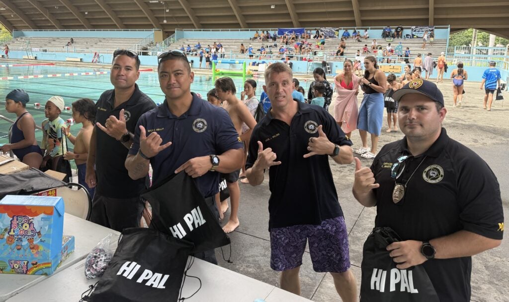 Hilo Community Policing Officers at Kawamoto Classic