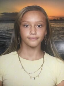 15-year-old Makayla Nobriga who is described as Caucasian/Hawaiian mix, 4 feet 11 inches tall, weighing 100 pounds with light brown shoulder length hair, brown eyes and fair skin color. 