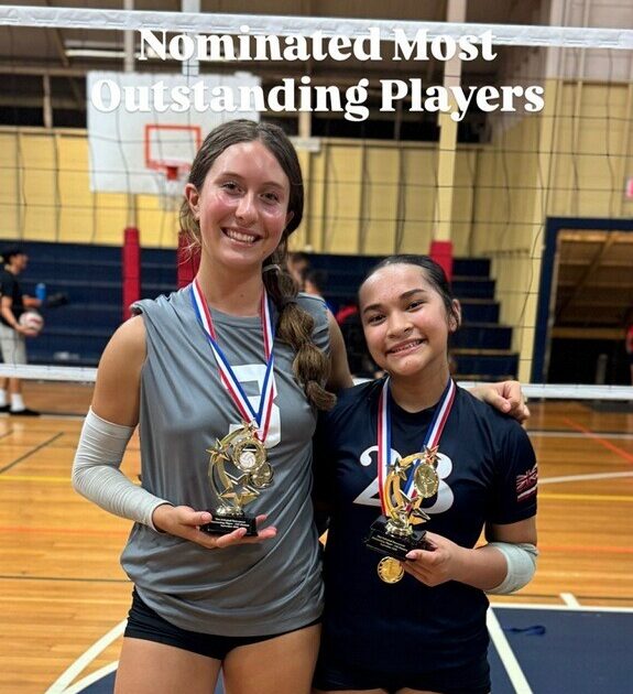 First-ever Hawai‘i Isle Police Activities League (HI-PAL) Volleyball Tournament Outstanding Player Awards Pohaikealoha Walker of ‘Elehu and Abigail Argostaf of Pilipa’a Na Wahine.