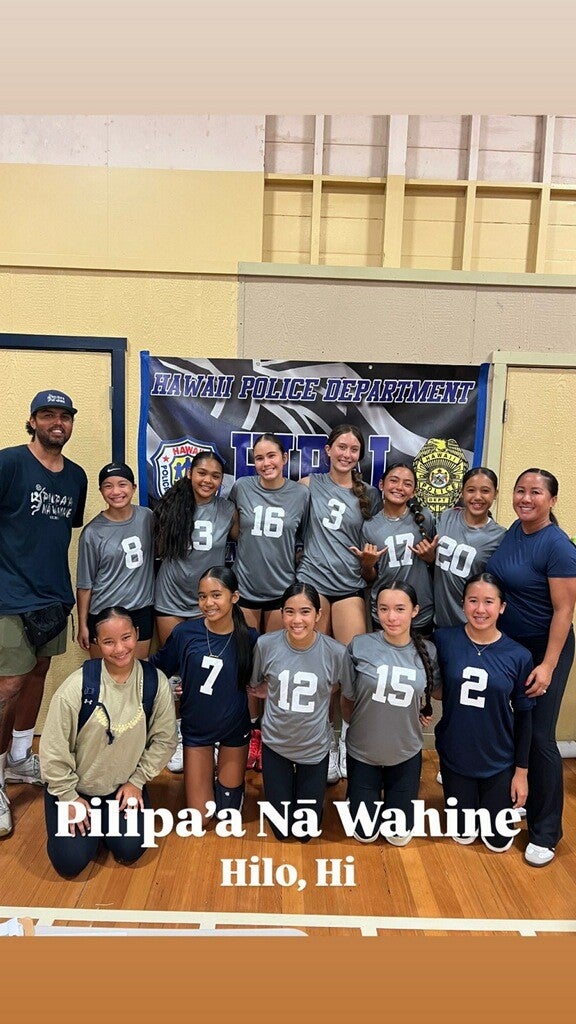 First-ever Hawai‘i Isle Police Activities League (HI-PAL) Volleyball Tournament Second Place Gold Team Winners Pilipa’a Na Wahine.