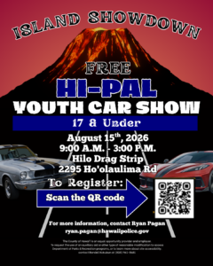 Infographic about Hilo Youth Car Show Aug. 15.