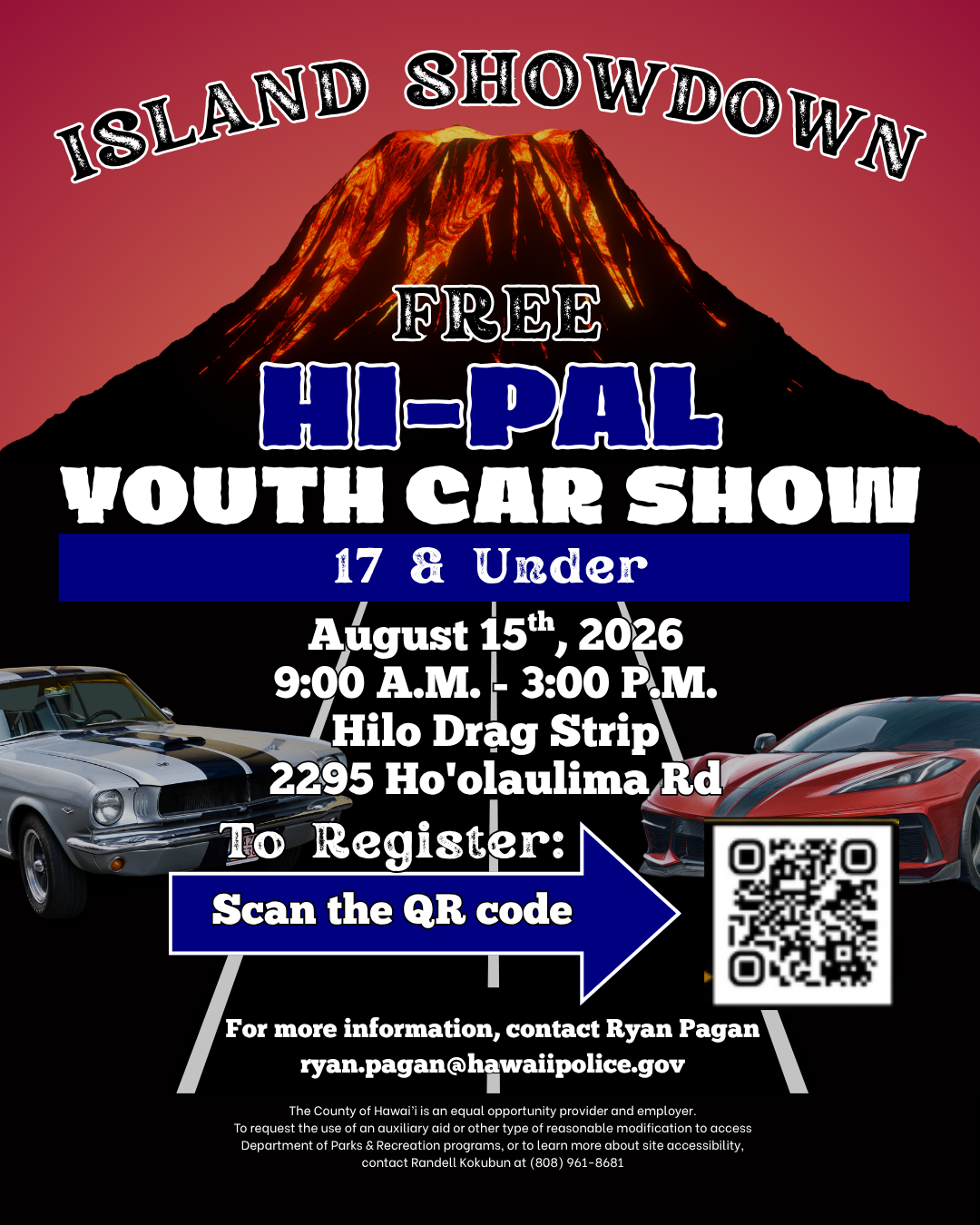 Infographic about Hilo Youth Car Show Aug. 15.
